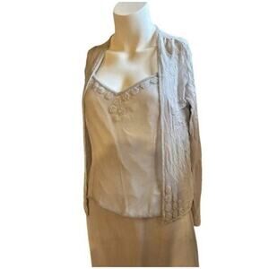 Vintage Scala Sequin Silk Evening Gown / Mother Of The Bride Dress‎ Size 12